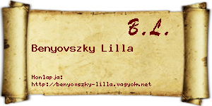 Benyovszky Lilla névjegykártya